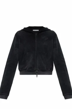T by Alexander Wang CZARNY Bluza z kapturem