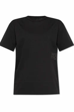 T by Alexander Wang CZARNY T-shirt z logo