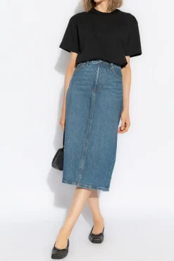T by Alexander Wang CZARNY T-shirt z logo
