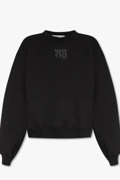 T by Alexander Wang CZARNY Bluza z logo