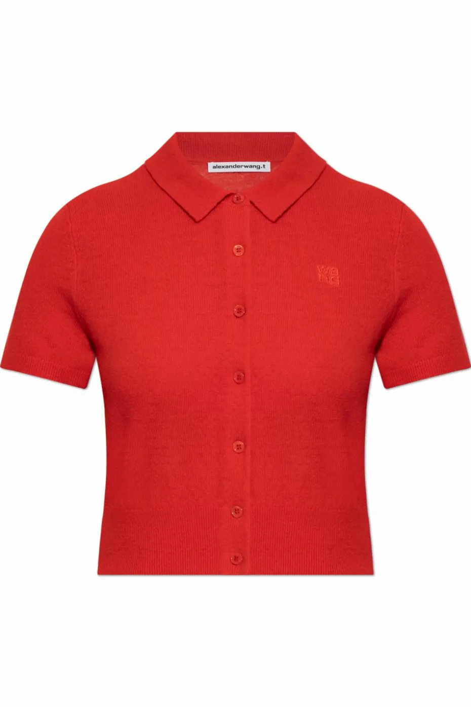 T by Alexander Wang CZERWONY Wełniany kardigan