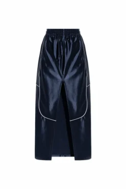 T by Alexander Wang GRANATOWY Spódnica z logo