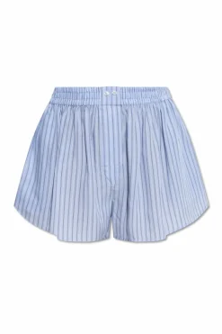 T by Alexander Wang NIEBIESKI Szorty ze wzorem w prążki