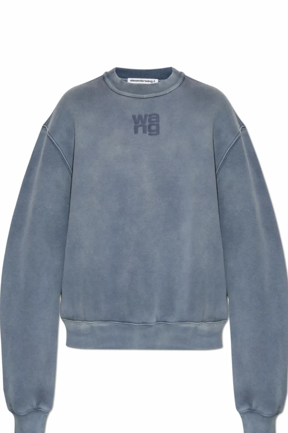 T by Alexander Wang NIEBIESKI Bluza z nadrukowanym logo