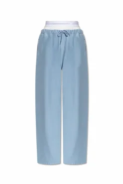 T by Alexander Wang NIEBIESKI Spodnie dresowe z logo