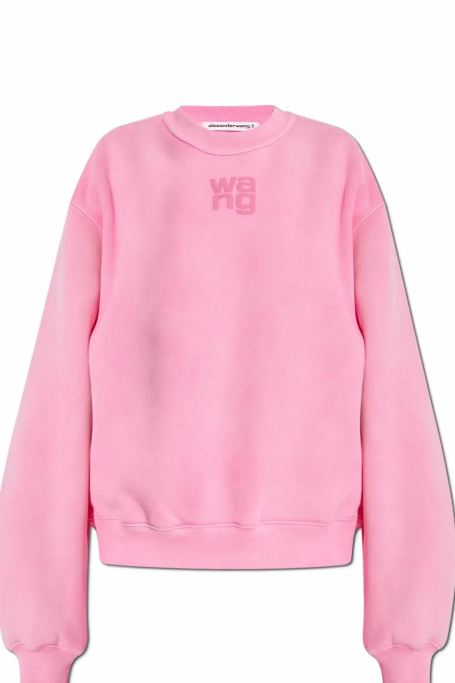 T by Alexander Wang RÓŻOWY Bluza z nadrukowanym logo