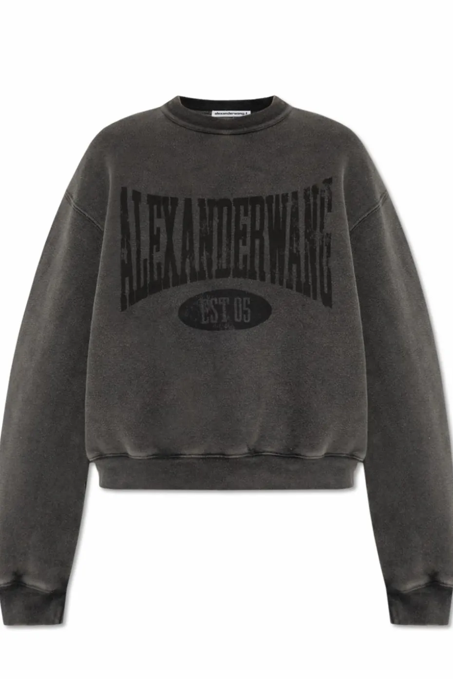 T by Alexander Wang SZARY Bluza z nadrukowanym logo