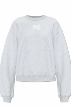 T by Alexander Wang SZARY Bluza z logo
