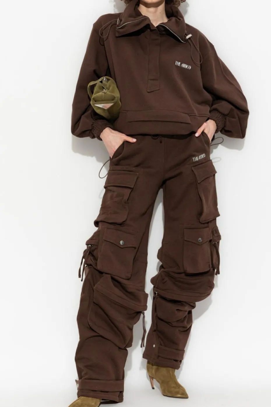 The Attico BRĄZOWY Bluza z logo