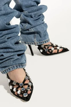 The Attico CZARNY Buty na obcasie `Grid`