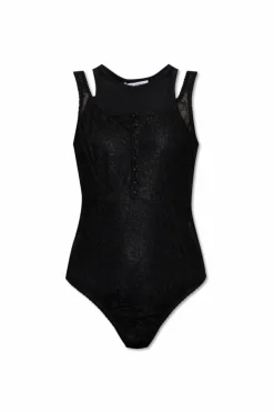 The Attico CZARNY Koronkowe body