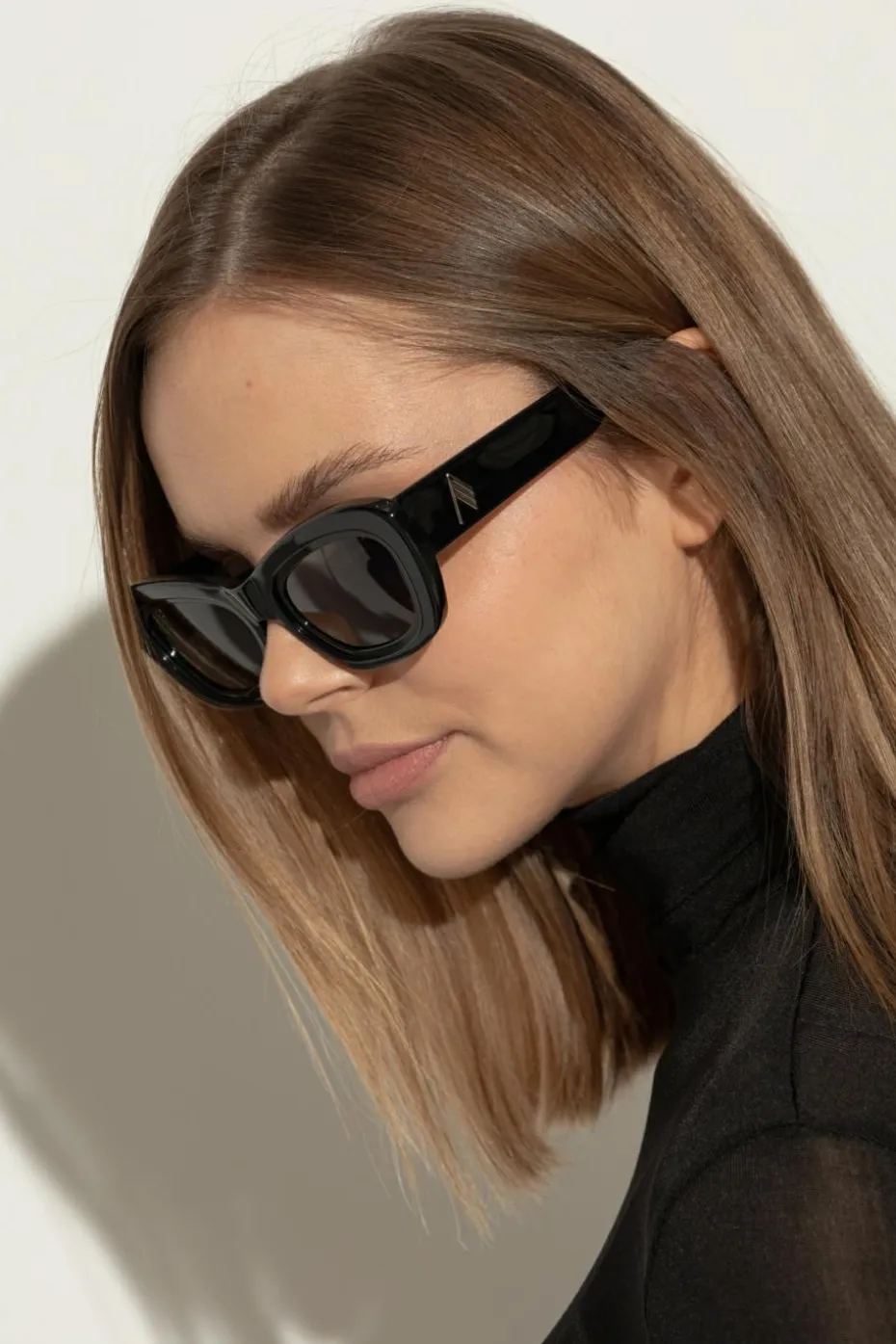 The Attico CZARNY Okulary przeciwsłoneczne