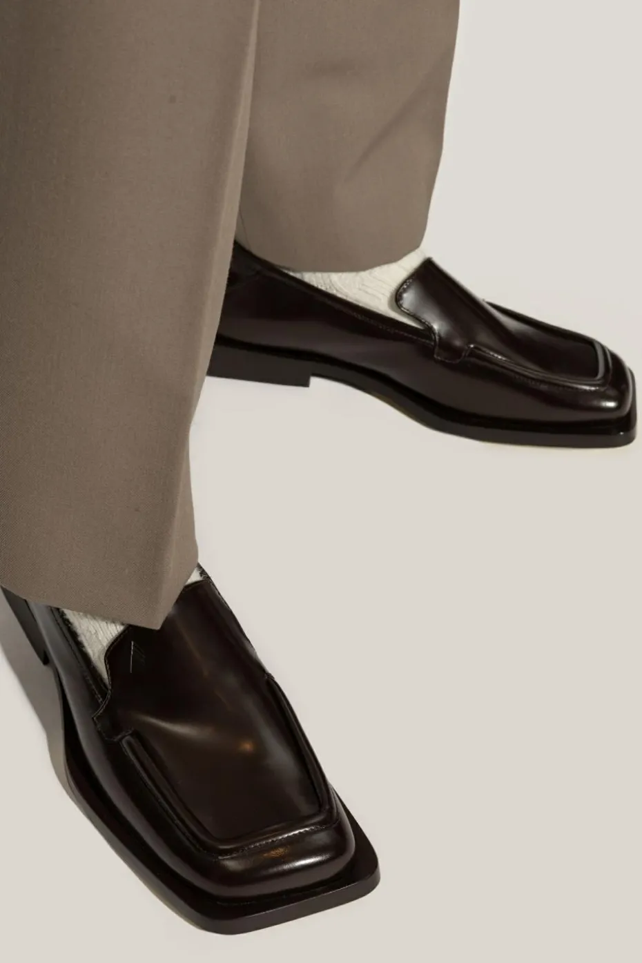 The Attico CZARNY Skórzane buty `Micol`