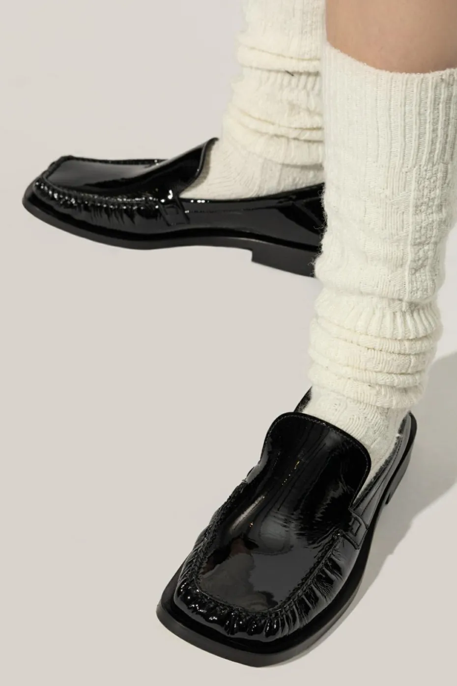 The Attico CZARNY Skórzane buty `Charles`