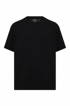 Theory CZARNY T-shirt z okrągłym dekoltem