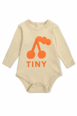 Tinycottons beżowy Prążkowane body