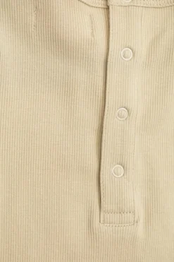 Tinycottons beżowy Prążkowane body