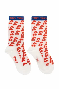 Tinycottons kremowy Skarpety z logo