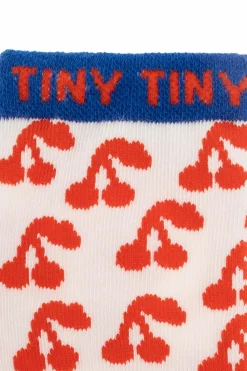 Tinycottons kremowy Skarpety z logo