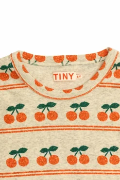 Tinycottons kremowy T-shirt ze wzorem