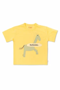 Tinycottons ŻÓŁTY Bawełniany t-shirt