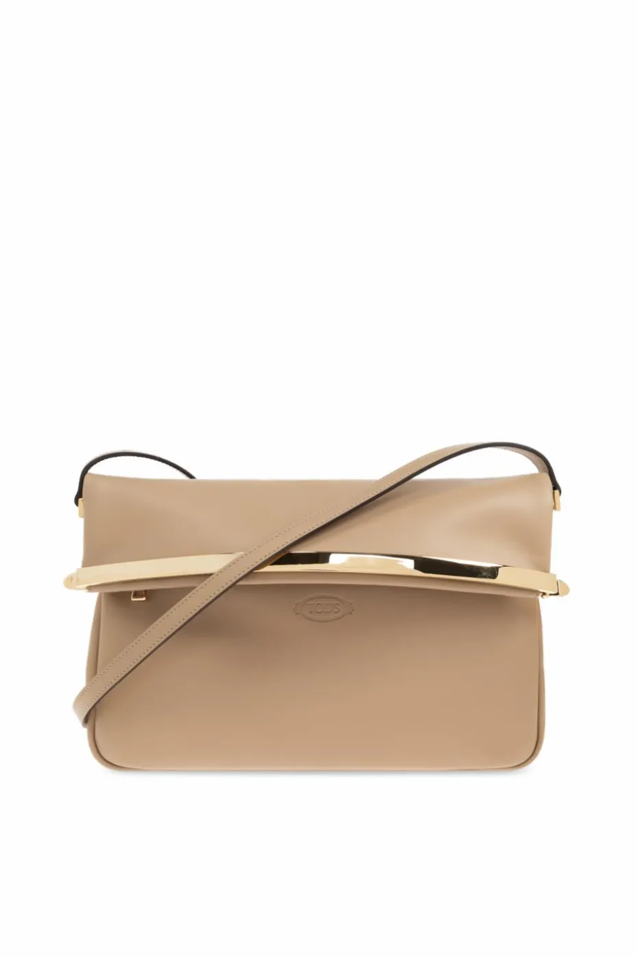 Tod’s beżowy Skórzana torba na ramię