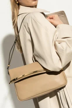 Tod’s beżowy Skórzana torba na ramię