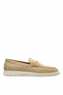 Tod’s beżowy Zamszowe buty typu `loafers`