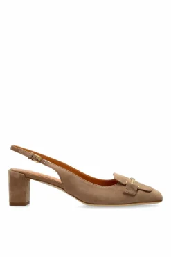 Tod’s beżowy Zamszowe buty na obcasie