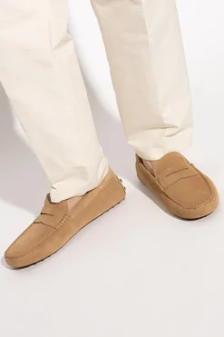 Tod’s beżowy Zamszowe mokasyny