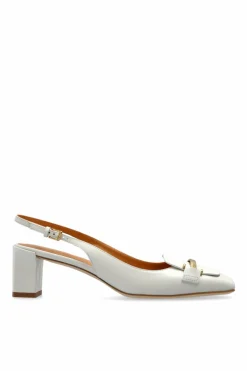 Tod’s BIAŁY Skórzane buty na obcasie