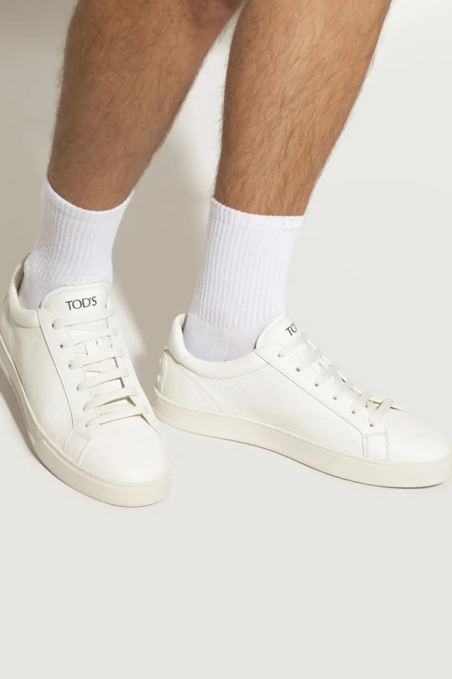 Tod’s BIAŁY Skórzane buty sportowe