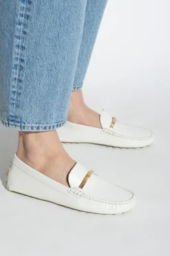 Tod’s BIAŁY Skórzane mokasyny