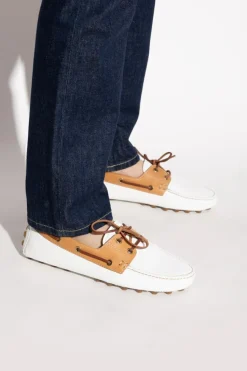 Tod’s BIAŁY Skórzane mokasyny