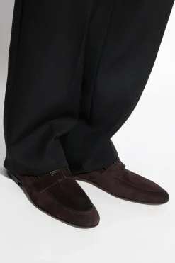 Tod’s BRĄZOWY Skórzane buty `Timeless`