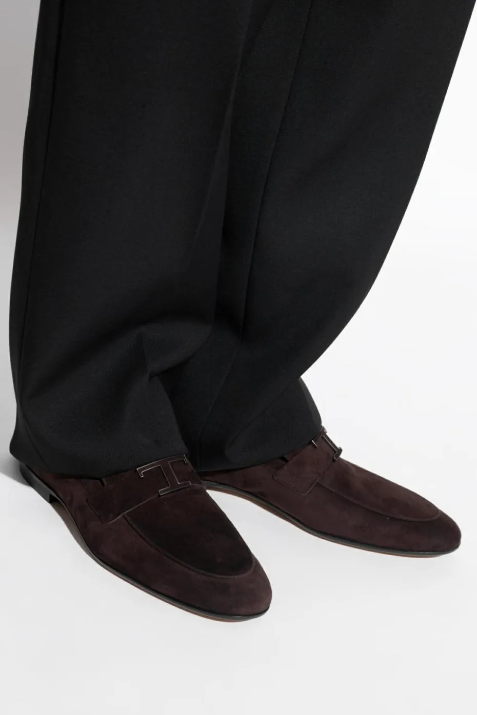 Tod’s BRĄZOWY Skórzane buty `Timeless`