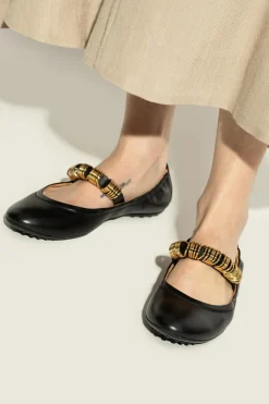 Tod’s CZARNY Skórzane baleriny