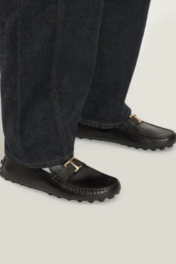 Tod’s CZARNY Skórzane mokasyny