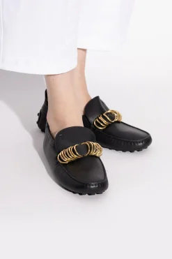 Tod’s CZARNY Skórzane mokasyny