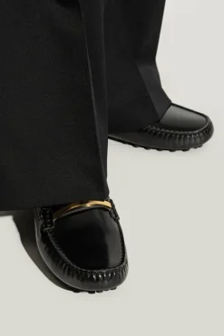 Tod’s CZARNY Skórzane mokasyny