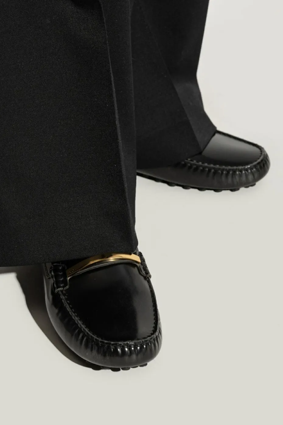 Tod’s CZARNY Skórzane mokasyny