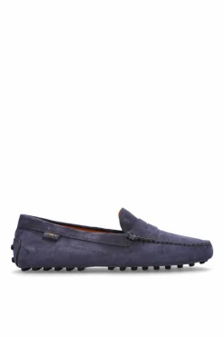 Tod’s GRANATOWY Skórzane mokasyny