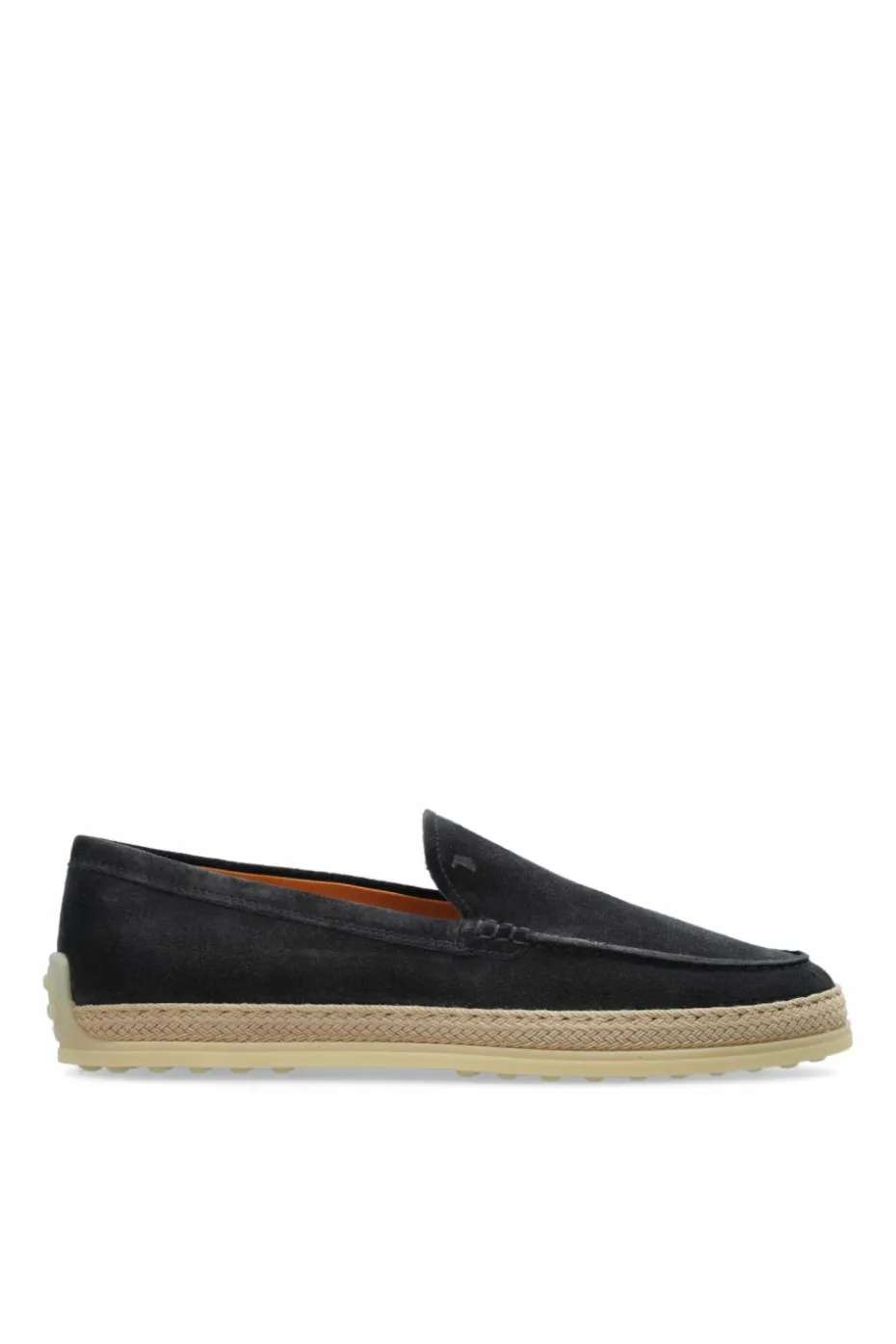 Tod’s GRANATOWY Zamszowe buty typu `loafers`