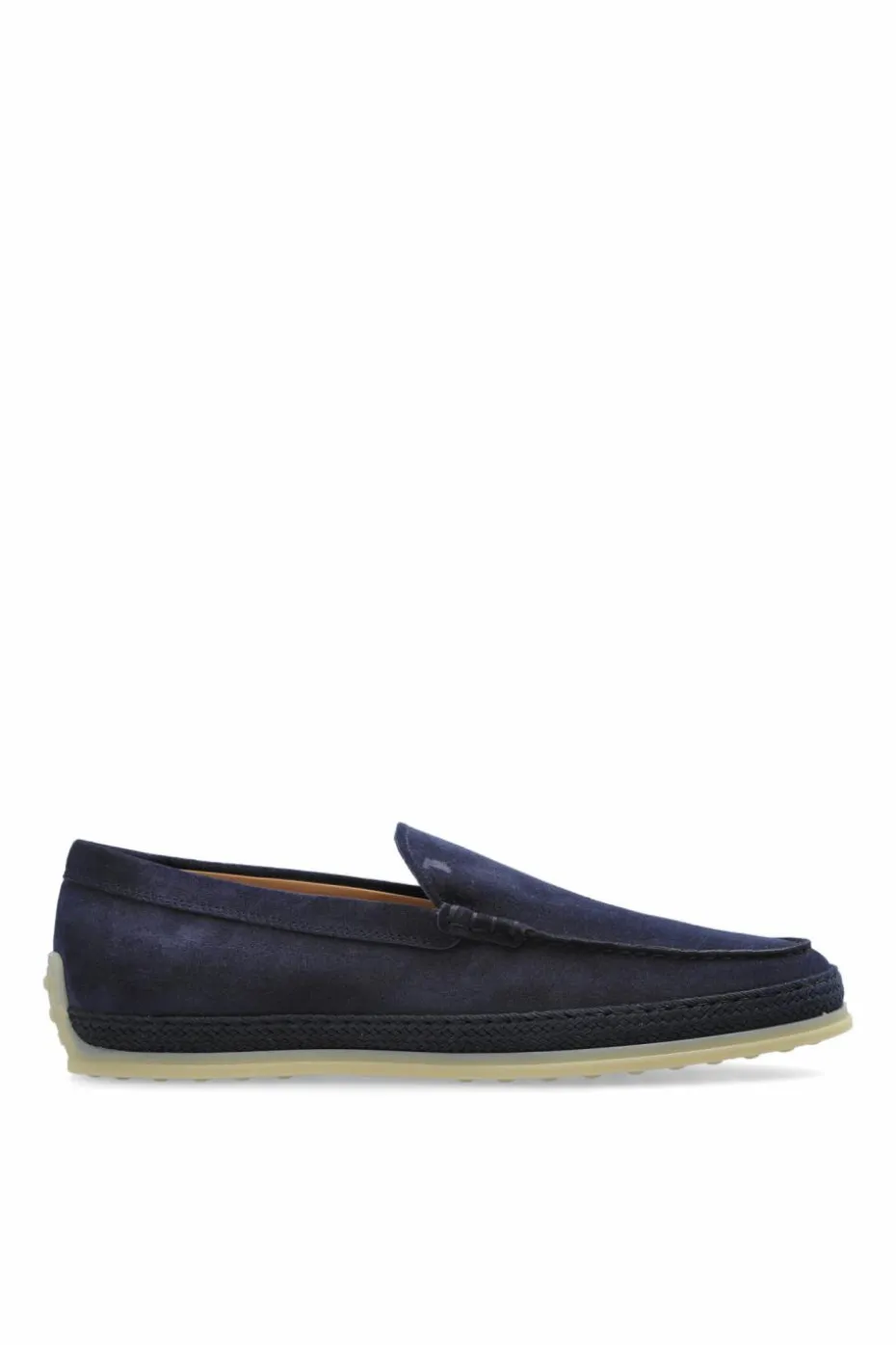 Tod’s GRANATOWY Zamszowe buty typu `loafers`