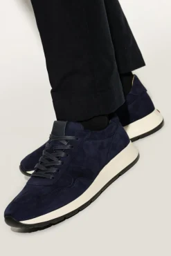 Tod’s GRANATOWY Zamszowe buty sportowe