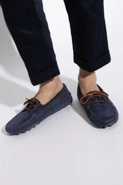 Tod’s GRANATOWY Zamszowe mokasyny