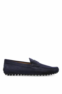 Tod’s GRANATOWY Zamszowe mokasyny