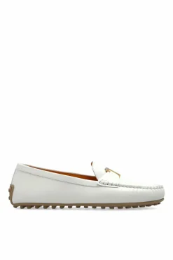 Tod’s kremowy Skórzane mokasyny