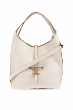 Tod’s kremowy Torba do ręki ‘T Timeless’