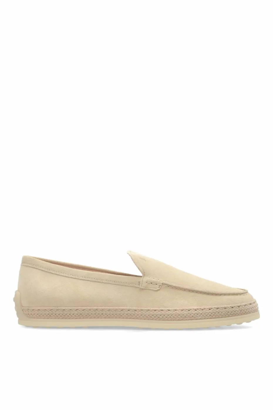 Tod’s kremowy Zamszowe buty typu `loafers`